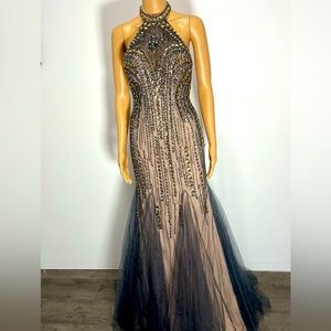 Beaded Elegant Fancy Gown Dress